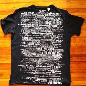 Diesel “No” Tee Shirt Black